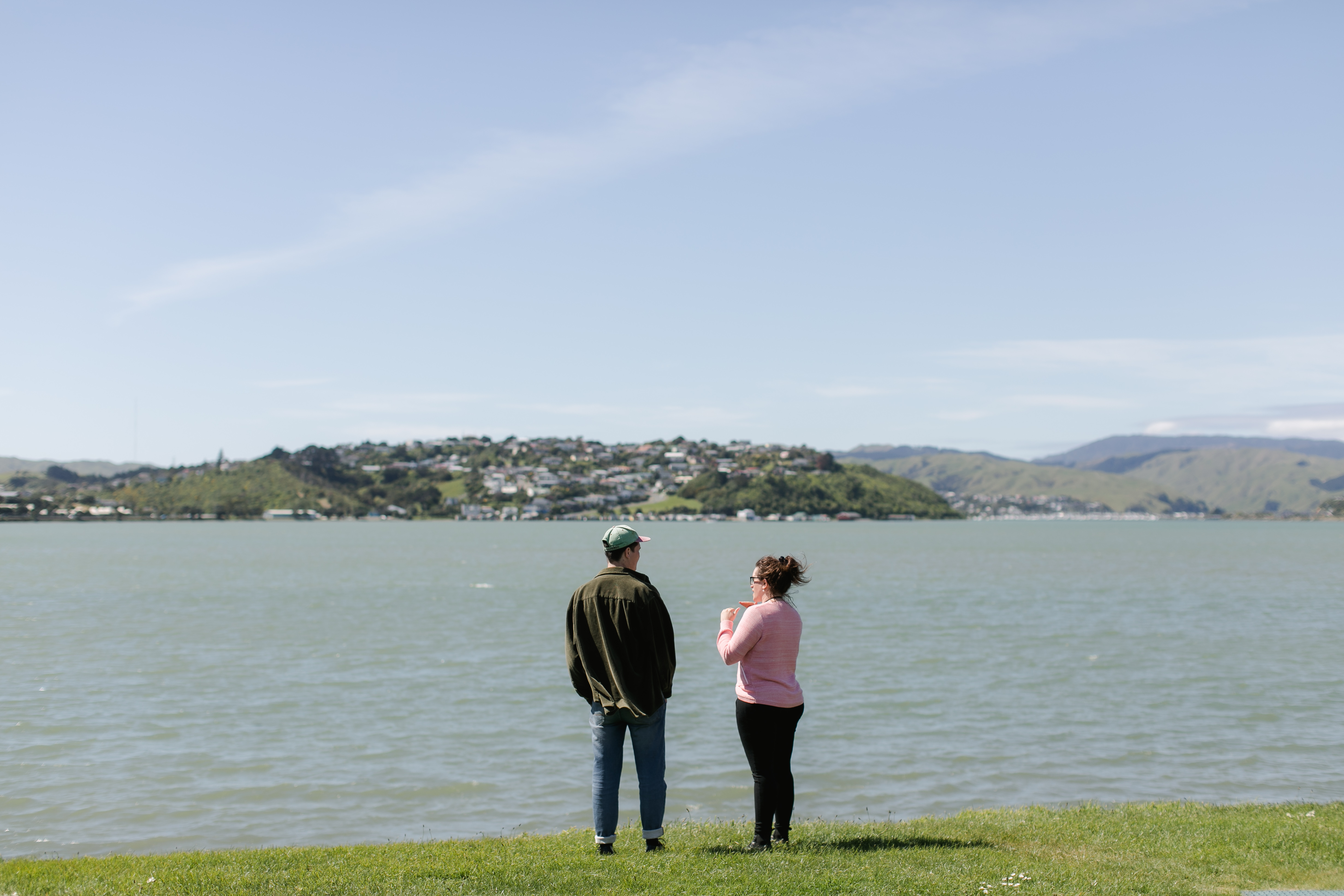 Man and woman talking