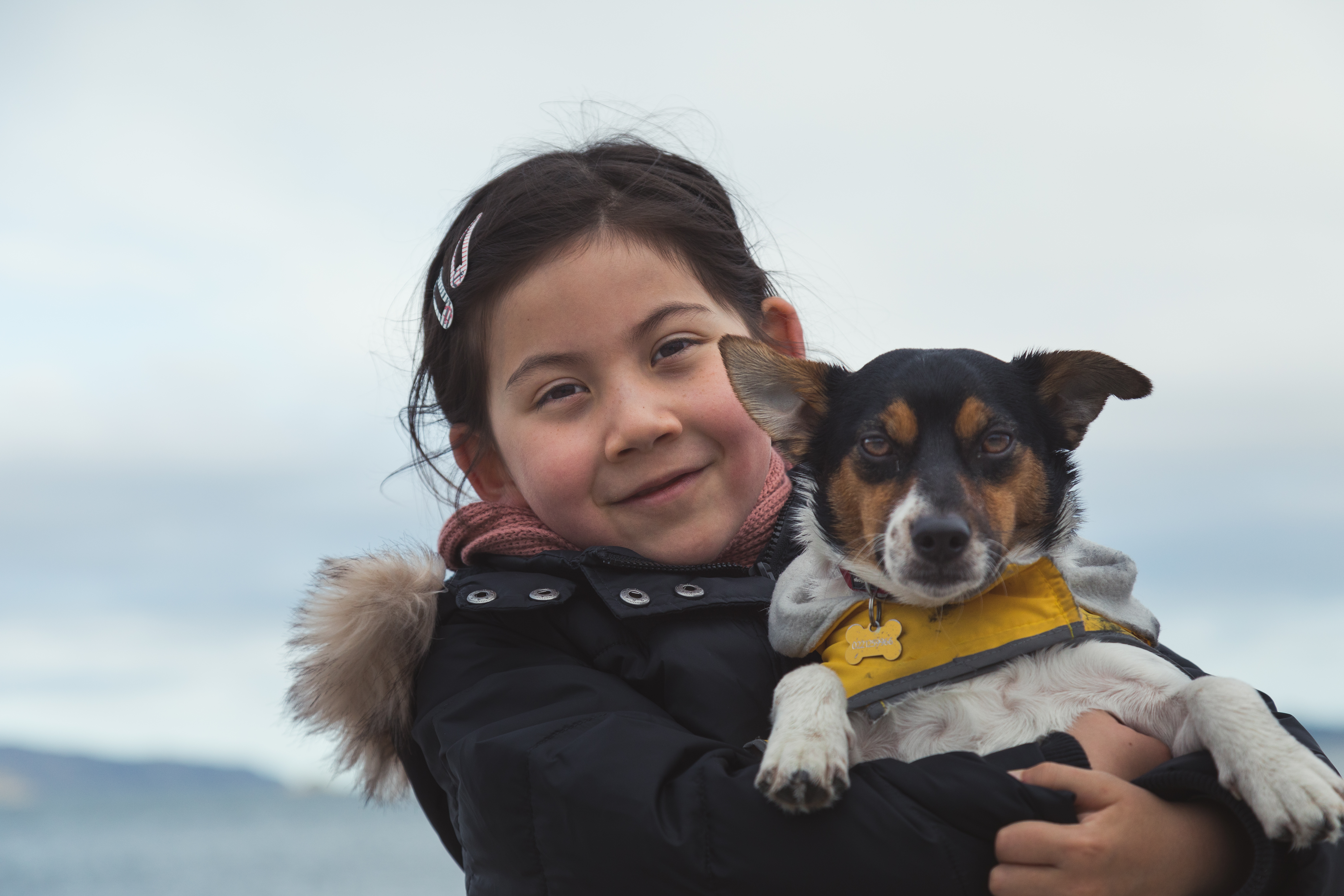 Girl with a dog