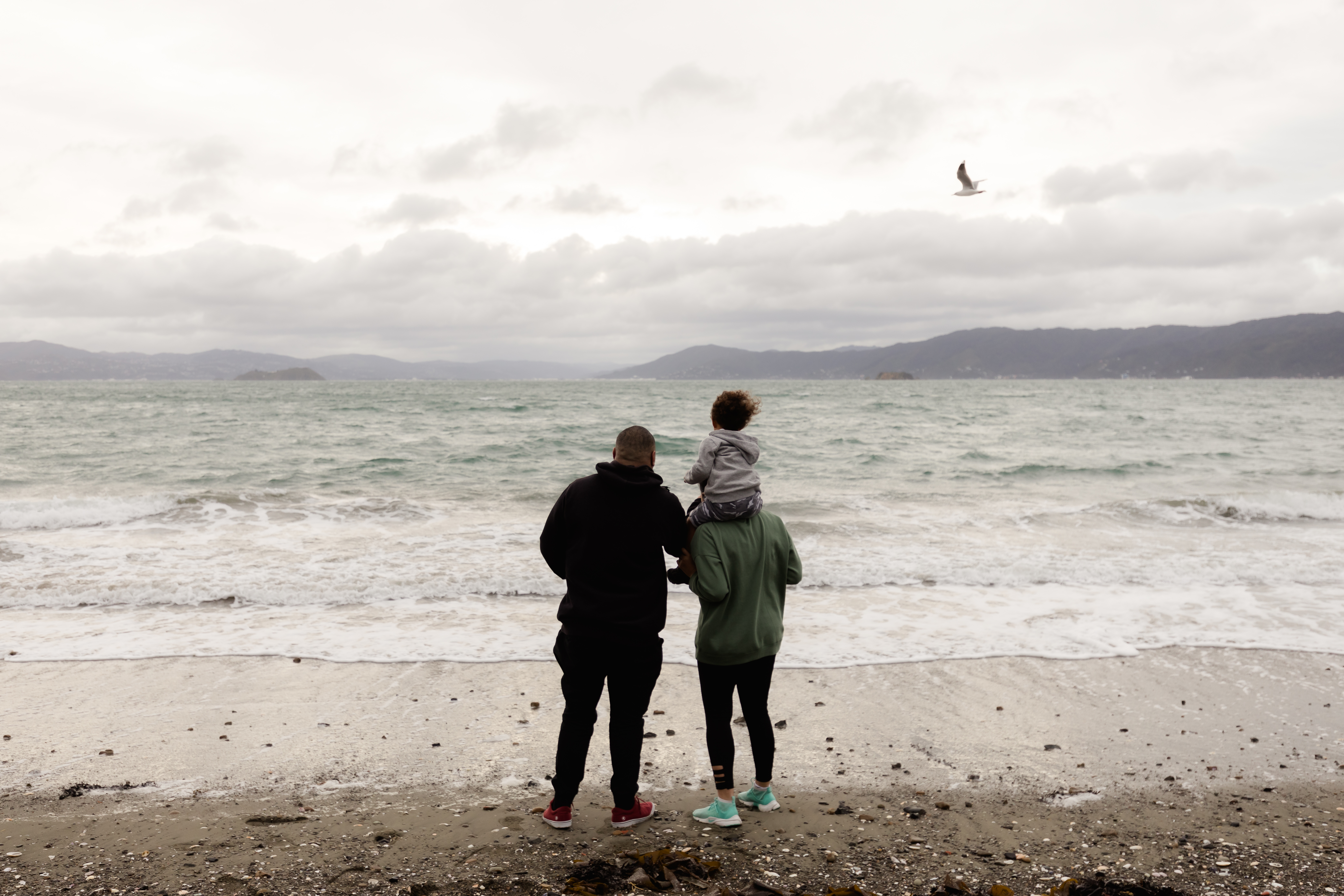 Family at the beach